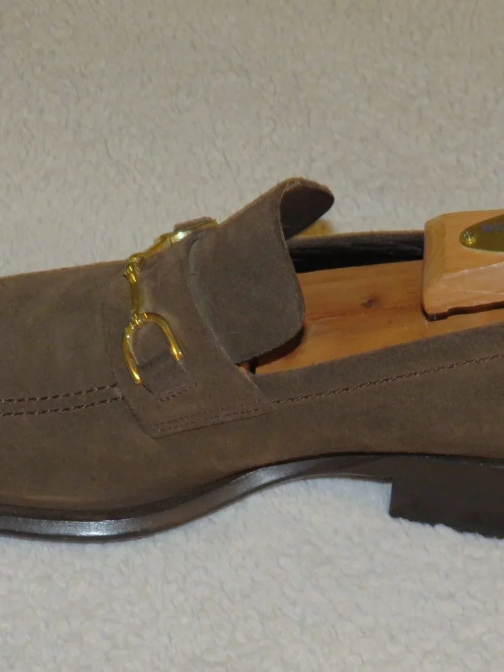 Gucci Tom Ford Era Brown Suede Leather Bit Loafers 40 E US 7